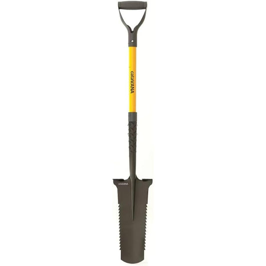Bêche de Jardin avec Dents en Acier – Outil de Creusage et Ameublissement du Sol – Noir/Orange
