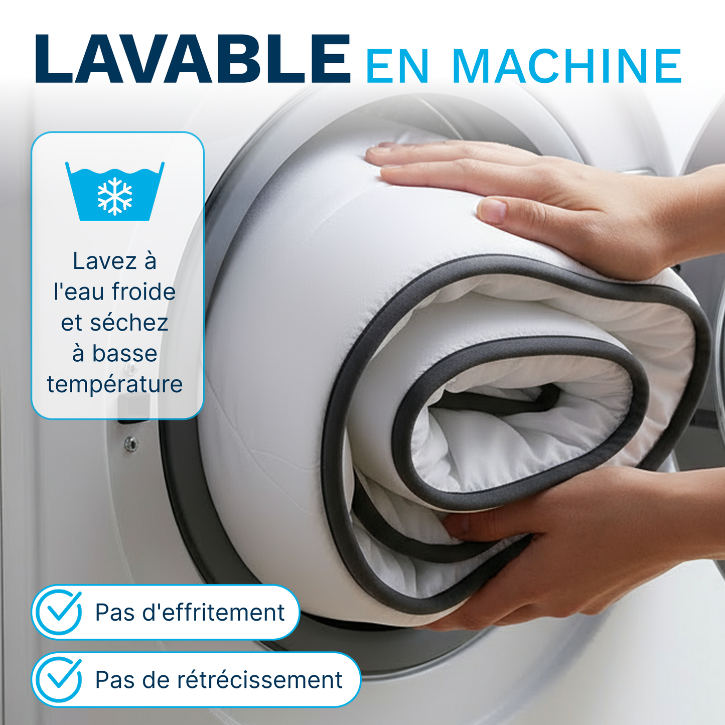 Surmatelas Nuage - Hypoallergénique, Respirant, Anti-Acariens, Idéal Matelas 2 Places