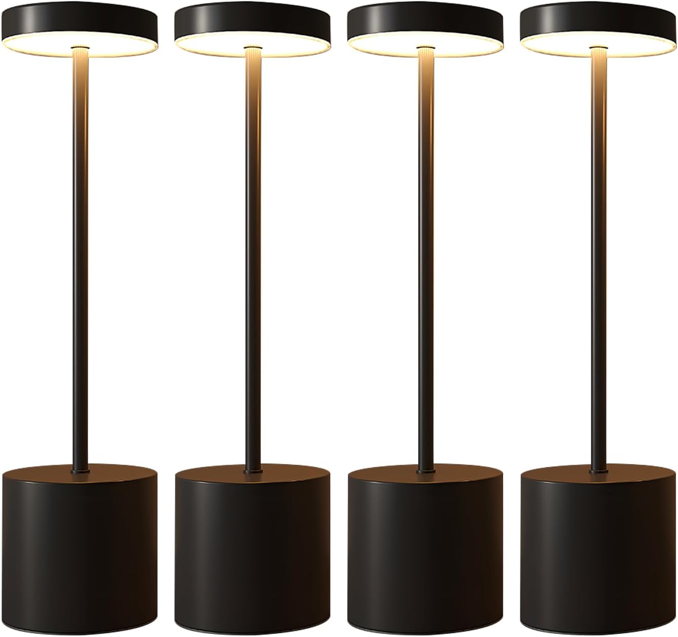Lampe de Table LED Sans Fil Rechargeable Design Minimaliste – Tactile Variateur USB-C IP44 Métal