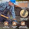 Bêche de Jardin avec Dents en Acier – Outil de Creusage et Ameublissement du Sol – Noir/Orange