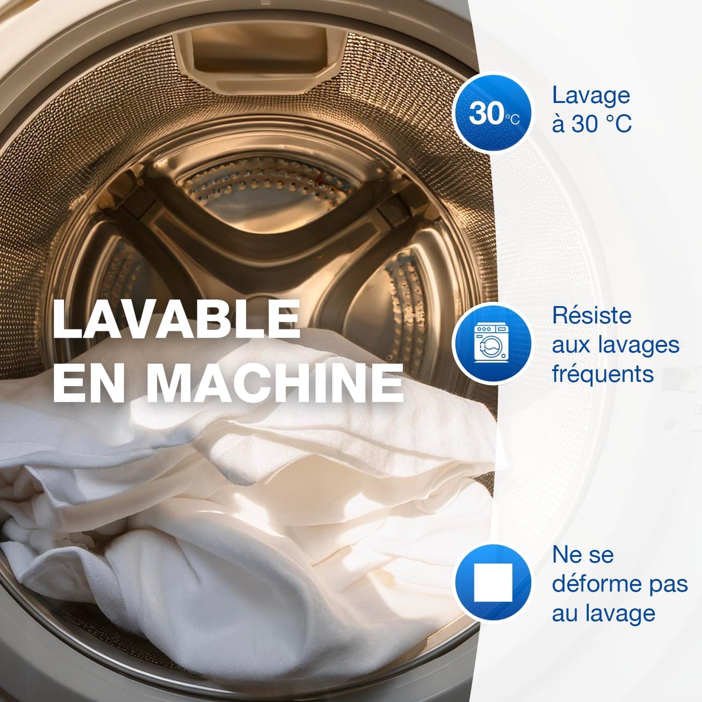 Surmatelas Mémoire de Forme 5 cm + Housse Bambou - Ergonomique, 13 Zones, Idéal Matelas 2 Places