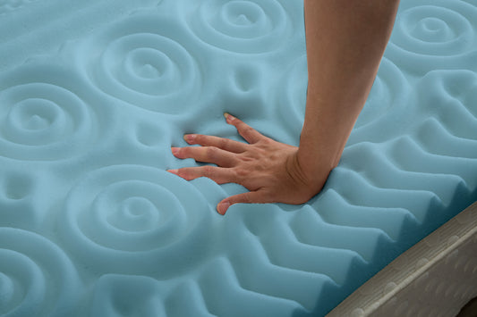 Surmatelas - Mousse à Mémoire de Forme 5 cm avec Gel - Confort Ergonomique avec 13 Zones de Soutien