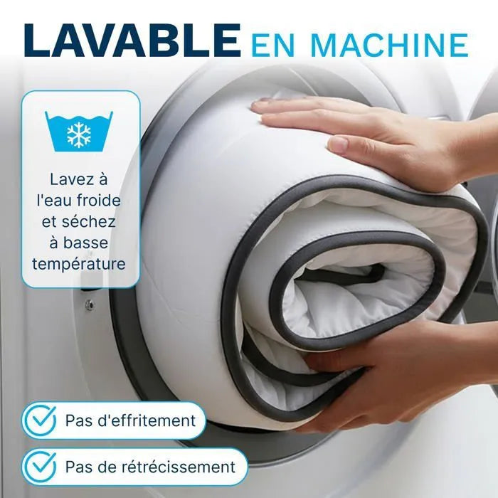 Surmatelas Nuage - 90x190 cm - Hypoallergénique, Respirant, Anti-Acariens, Idéal Matelas 1 Place, Clic-Clac, Convertible