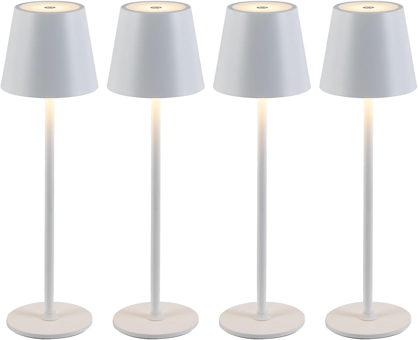 Lampe de Table LED Sans Fil Rechargeable – Tactile Variateur USB-C IP44 Intérieur Extérieur Métal