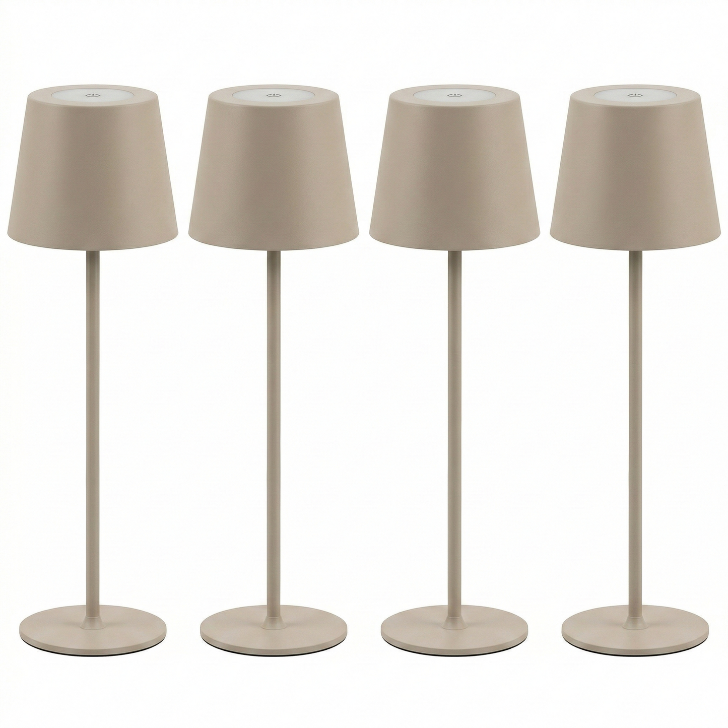Lampe de Table LED Sans Fil Rechargeable – Tactile Variateur USB-C IP44 Intérieur Extérieur Métal